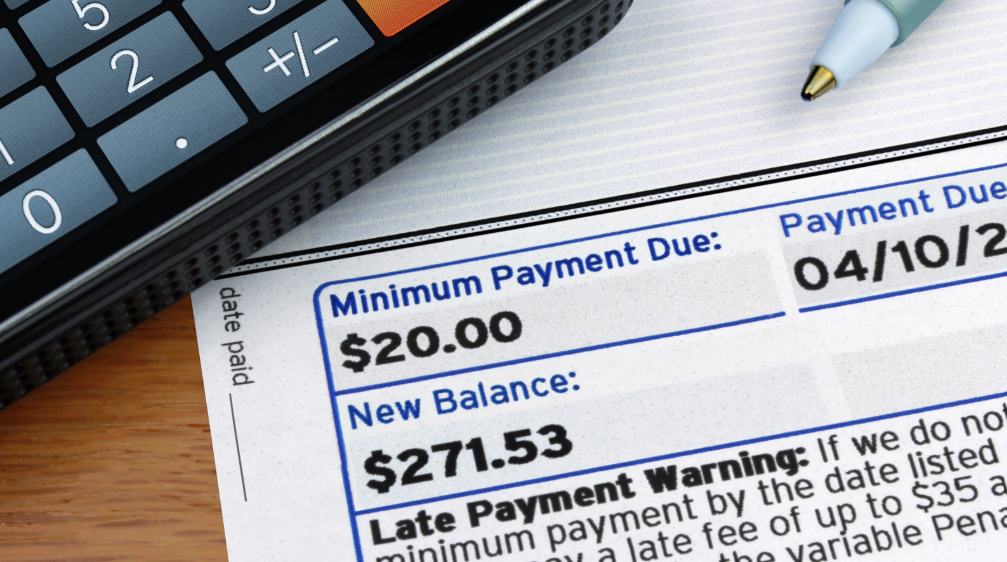 Paying only the minimum payment on your credit card can keep you in debt